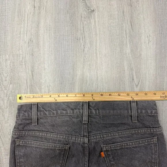 Vintage Levis 575 Jeans Men's 32x32 Gray Black 80s Orange Tab USA Made Western